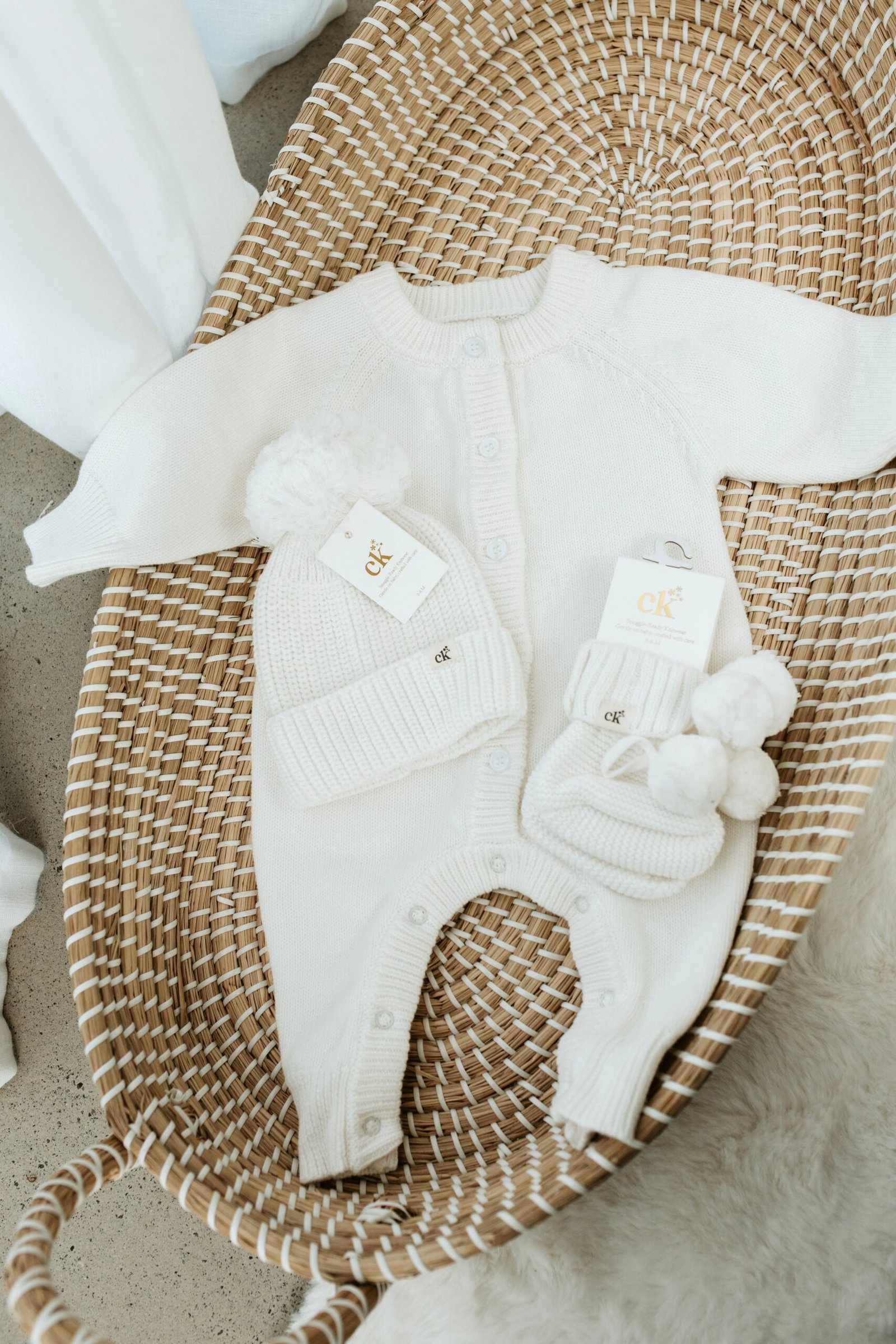 Baby Knit Beanie | Milk