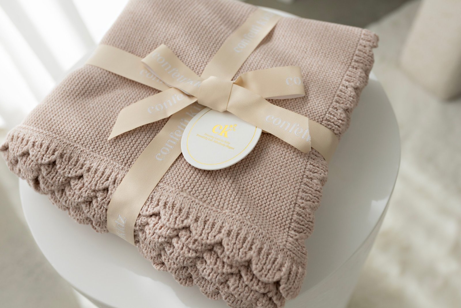 Heritage Knit Blanket | Biscotti