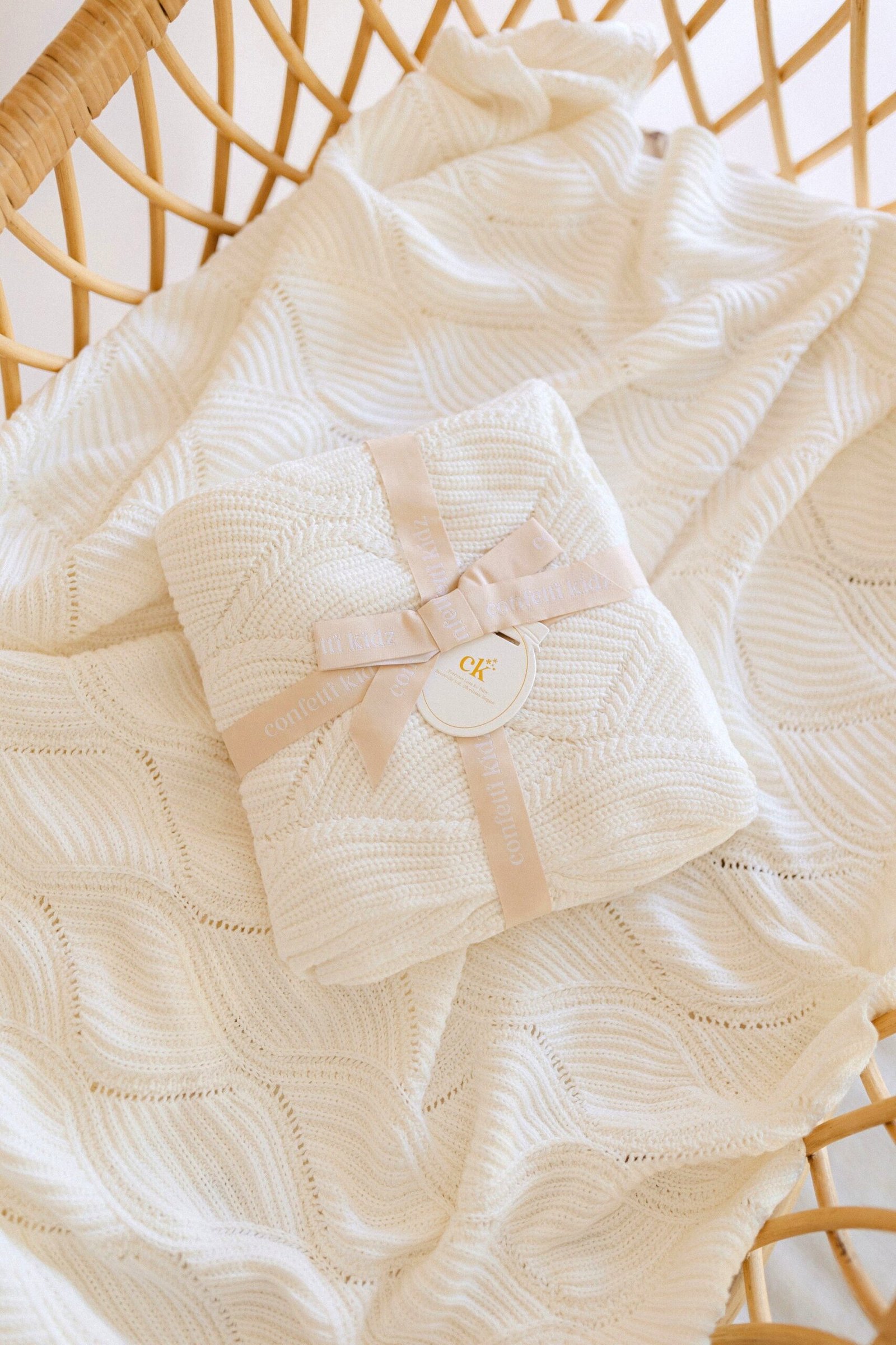 Keepsake Knit Blanket | Milk