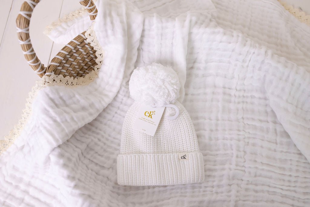 Baby Knit Beanie | Milk