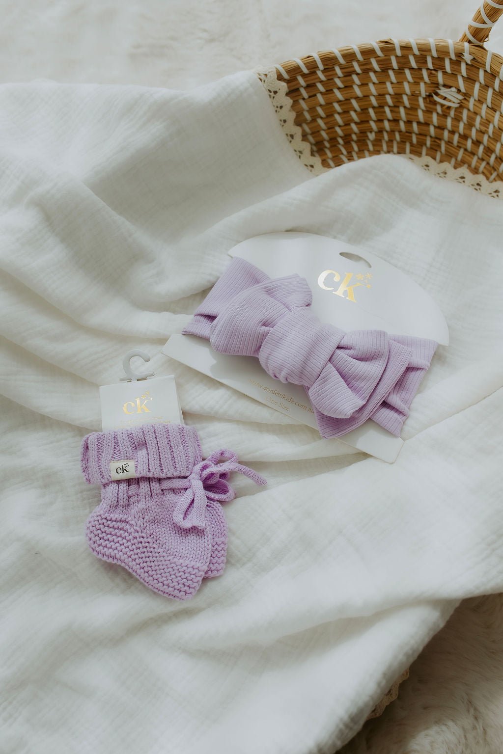 Knitted Booties | Lavender