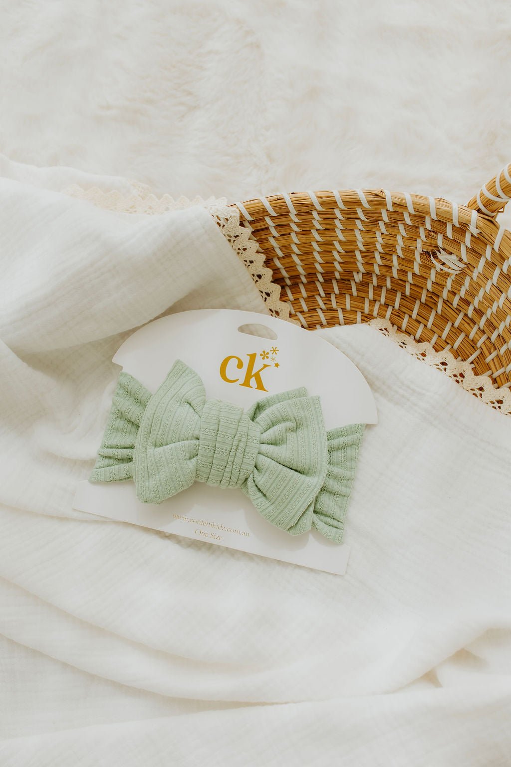 Oversized Top Knot | Sage Pointelle