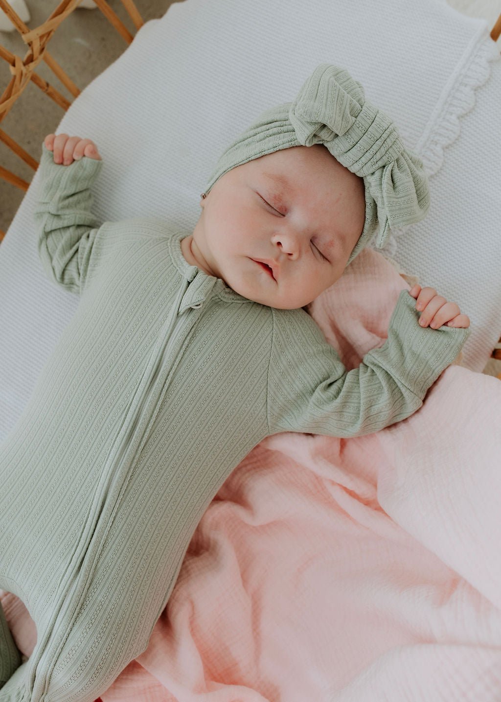 Sage Pointelle Zipsuit