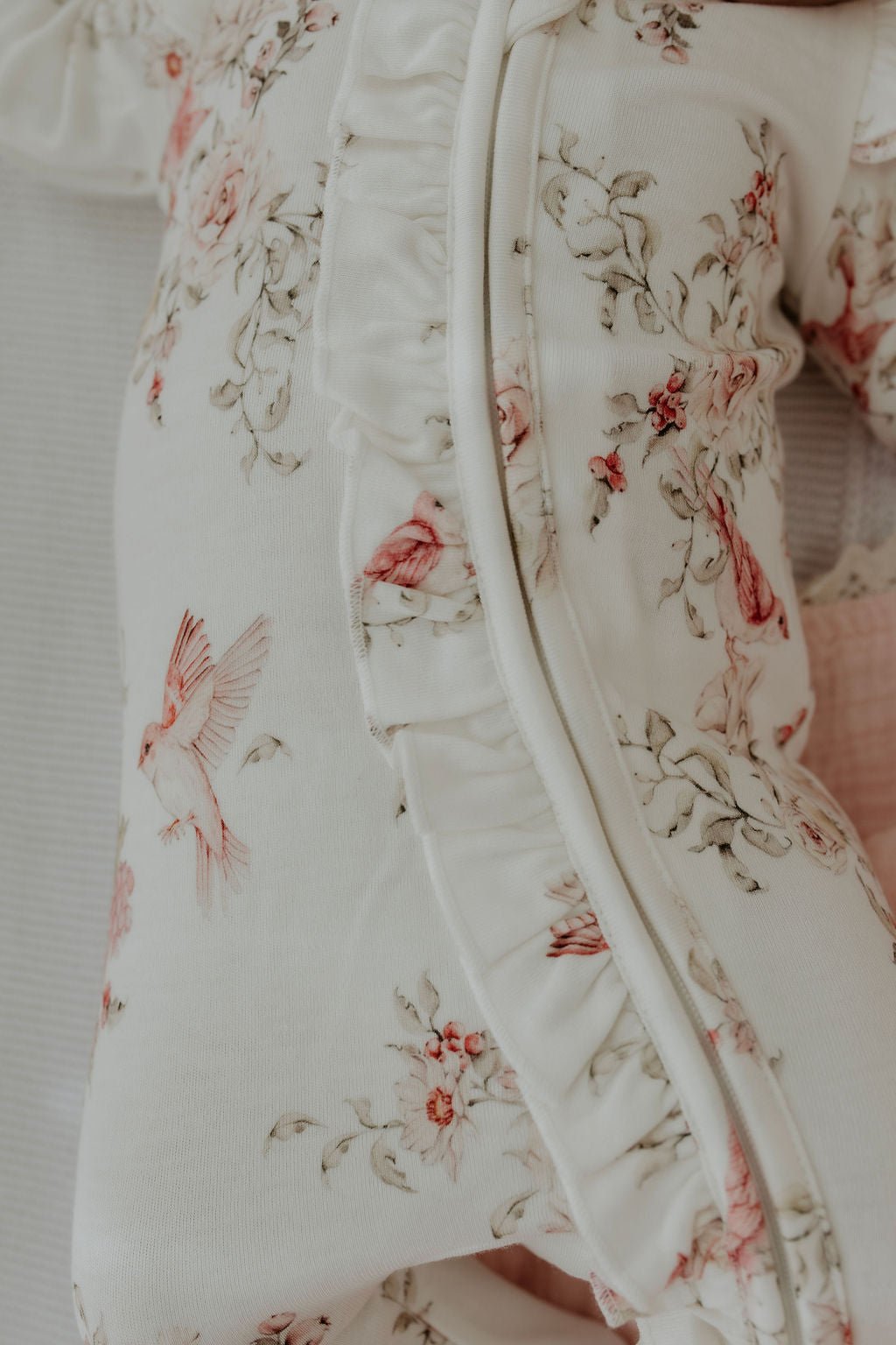 *Size Prem Left* Rose Garden - Bamboo Zipsuit