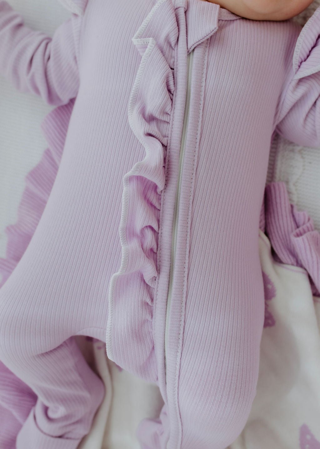 *Size Prem left* Lavender Ribb Zipsuit