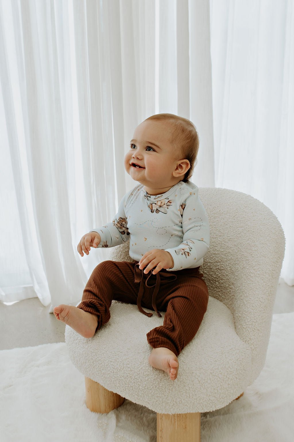 Aviator Teddy - L/S Bodysuit