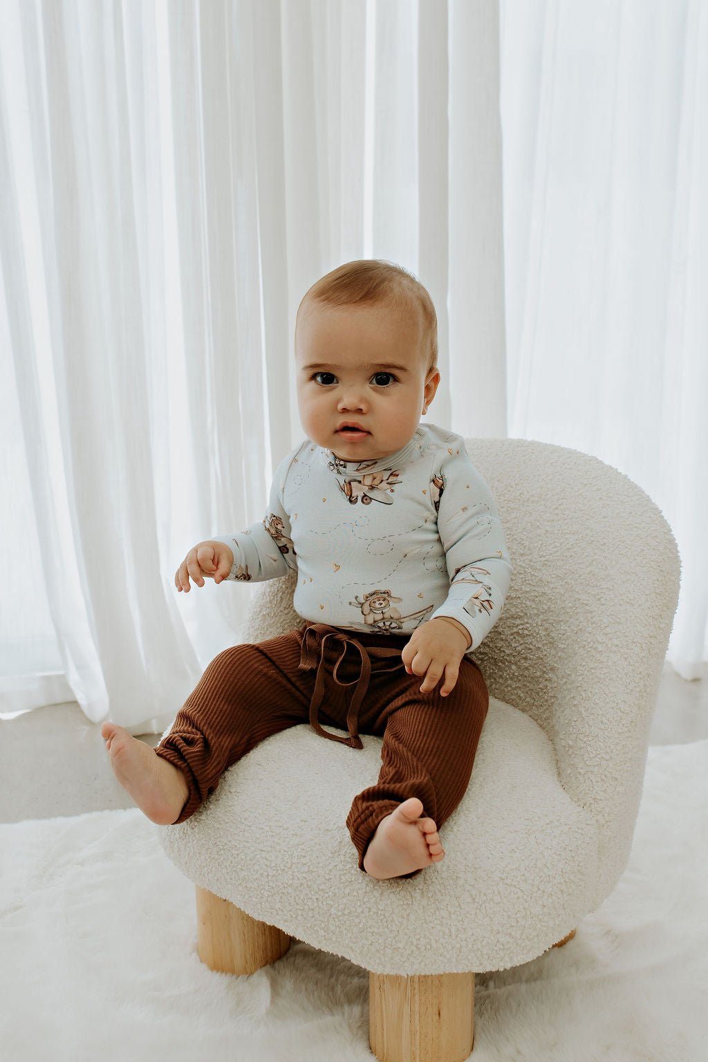 Aviator Teddy - L/S Bodysuit