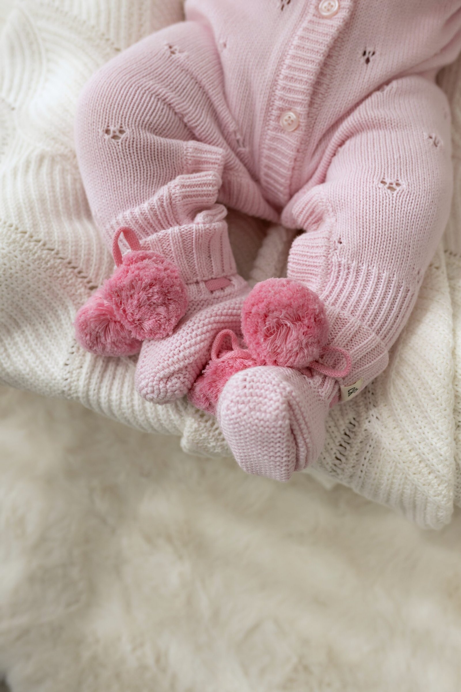 Pink Pointelle Keepsake Set