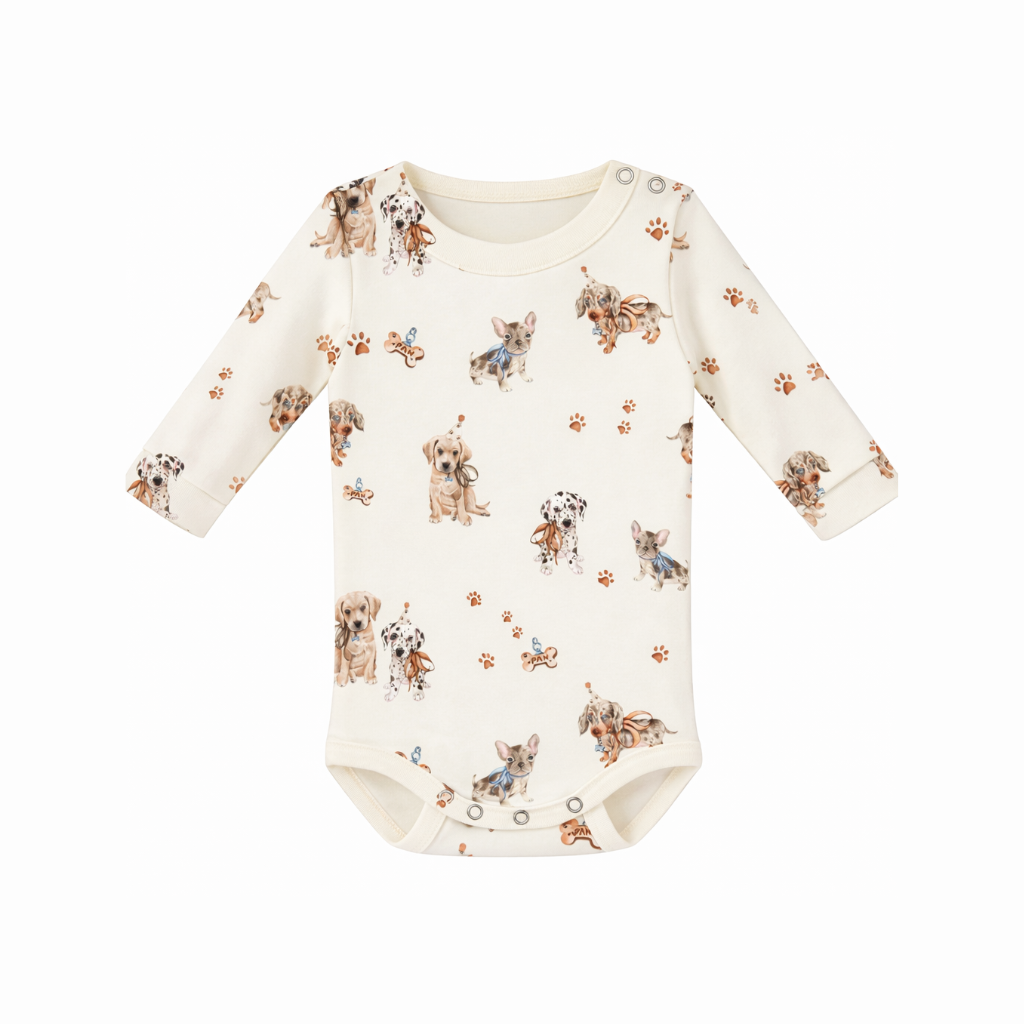 *Prem, 0-3 + 1Y left* Pawfect Pals - L/S Bodysuit