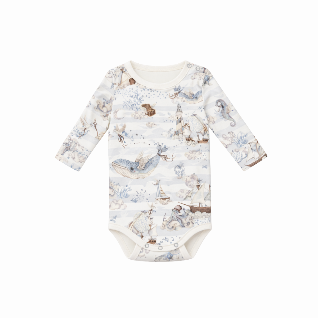 *Size 6-12M + 1Y left* Magic Ocean - L/S Bodysuit