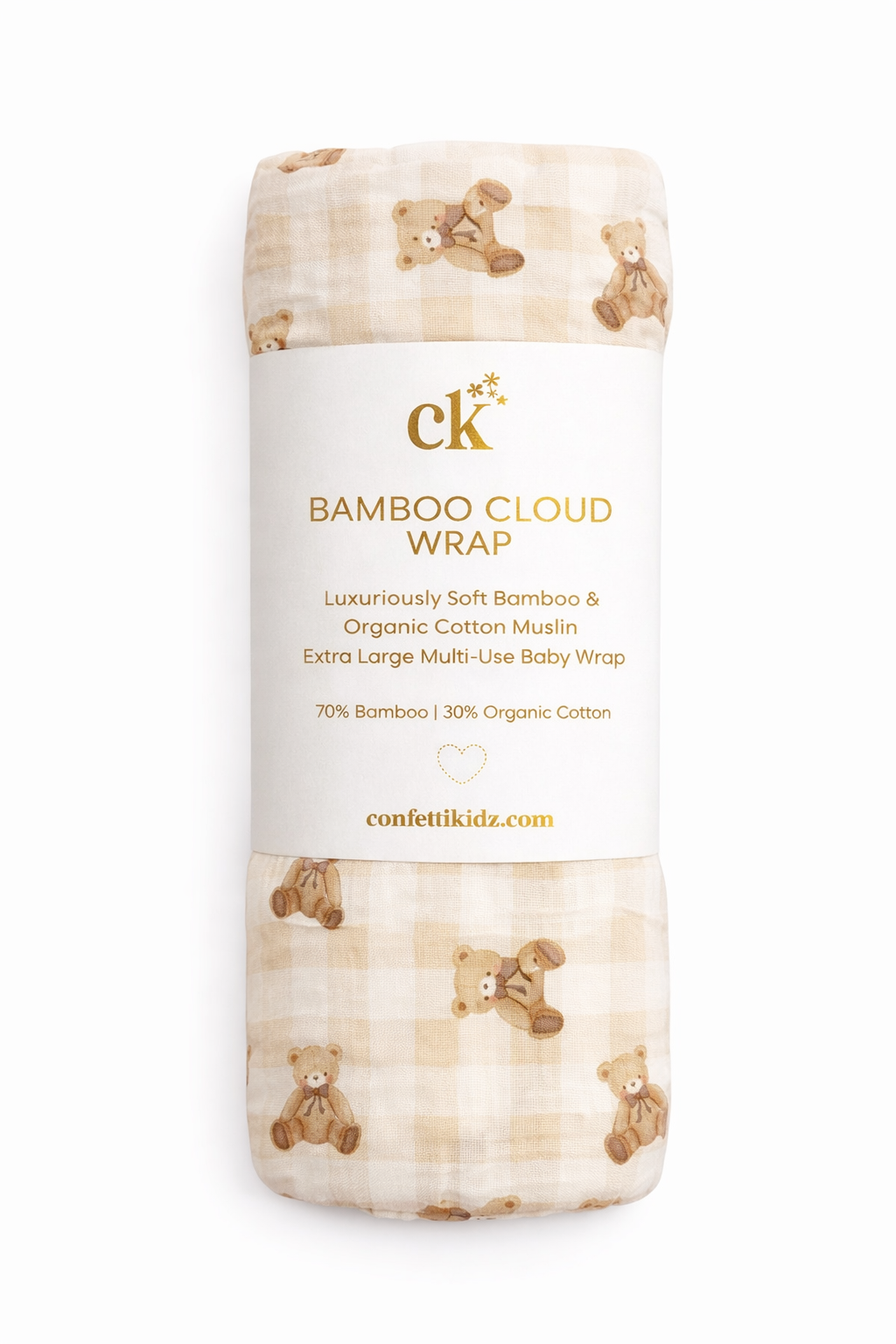 Gingham Teddy | Bamboo Cloud Wrap