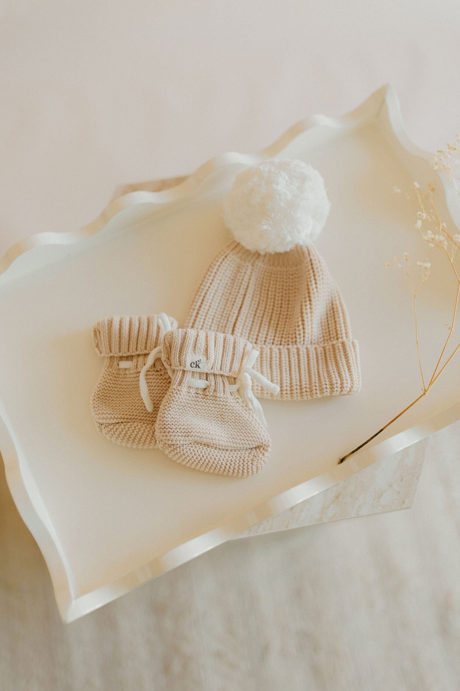 Baby Knit Beanie | Sand