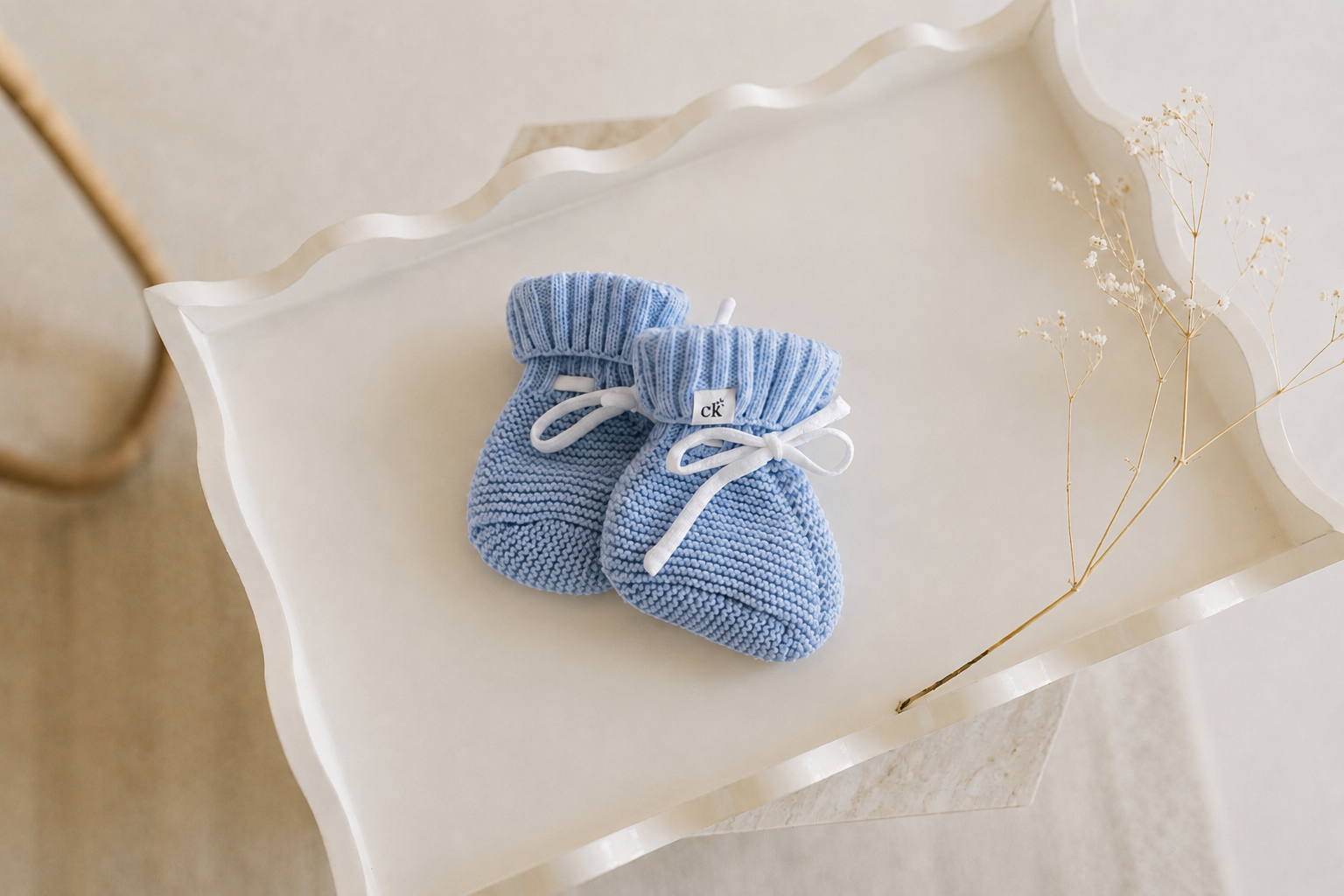 Baby Knit Booties | Ocean