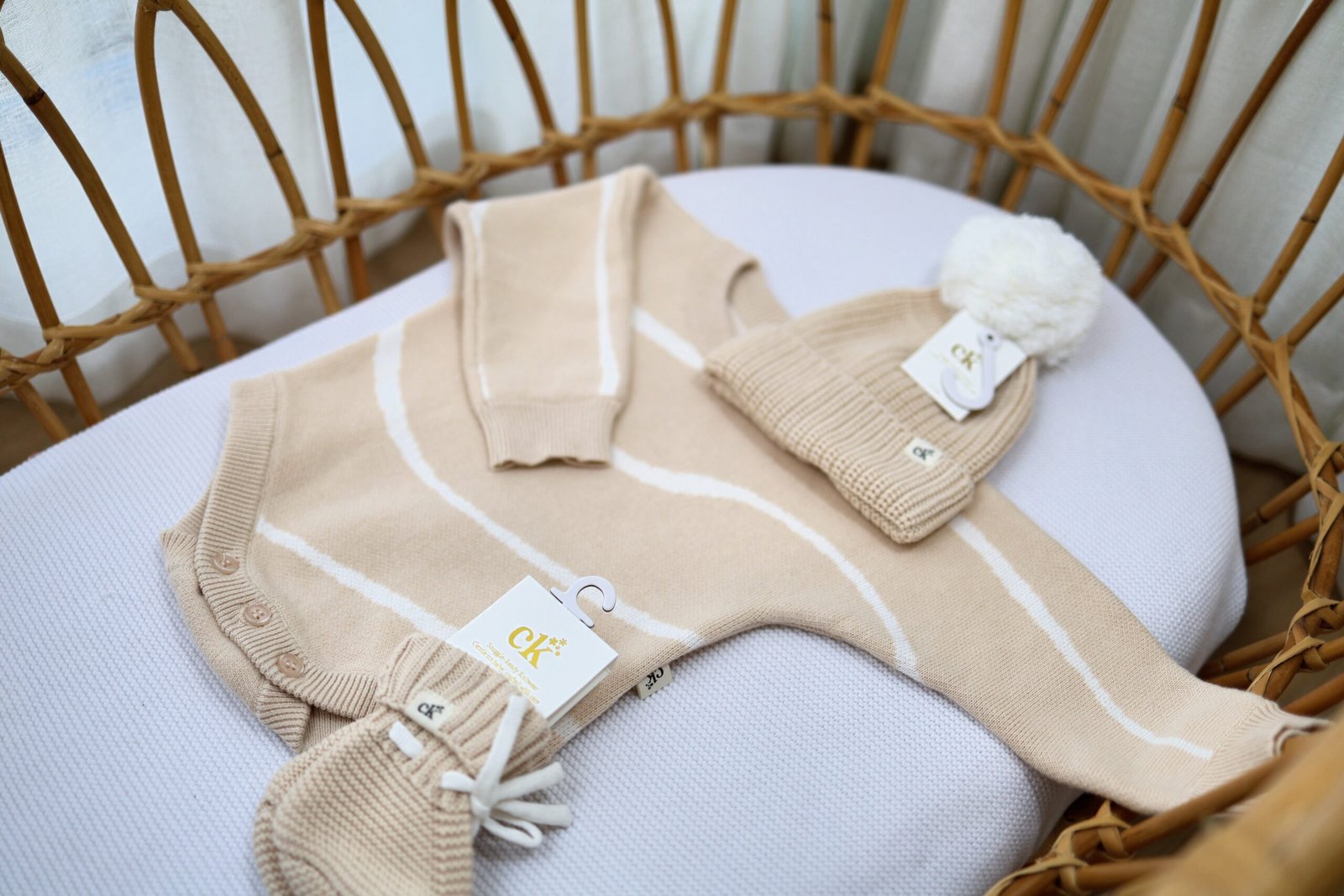 Baby Knit Beanie | Sand