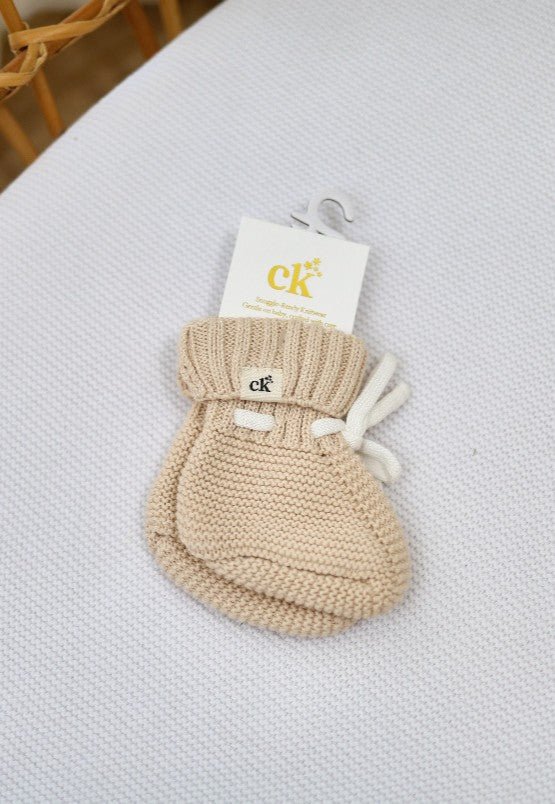 Baby Knit Booties | Sand