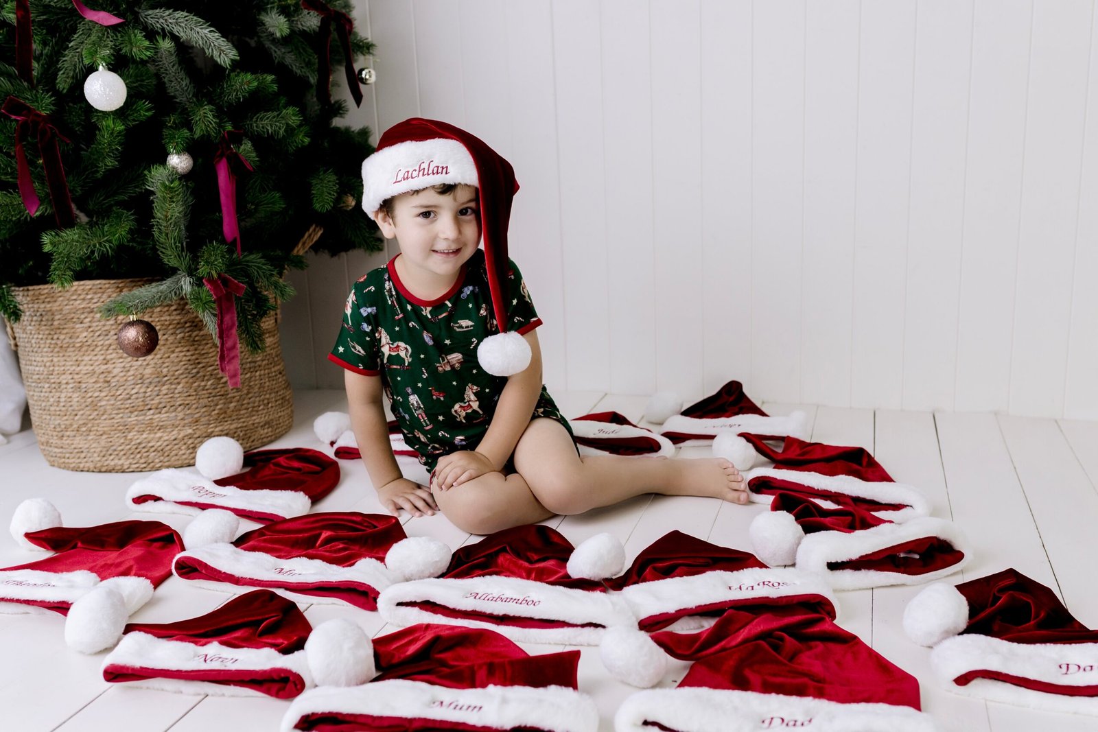 Luxe Personalised Family Santa Hats