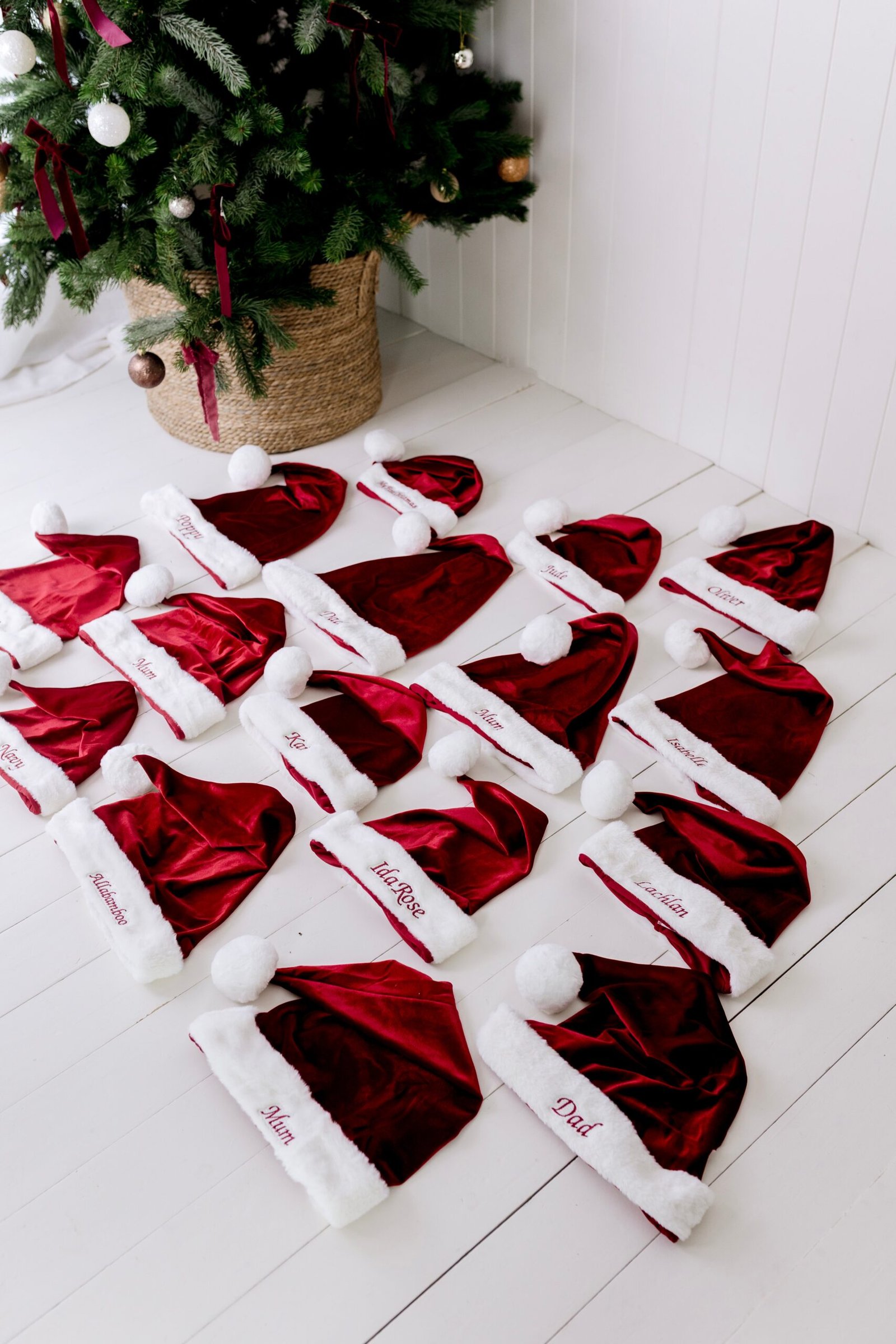 Luxe Personalised Family Santa Hats